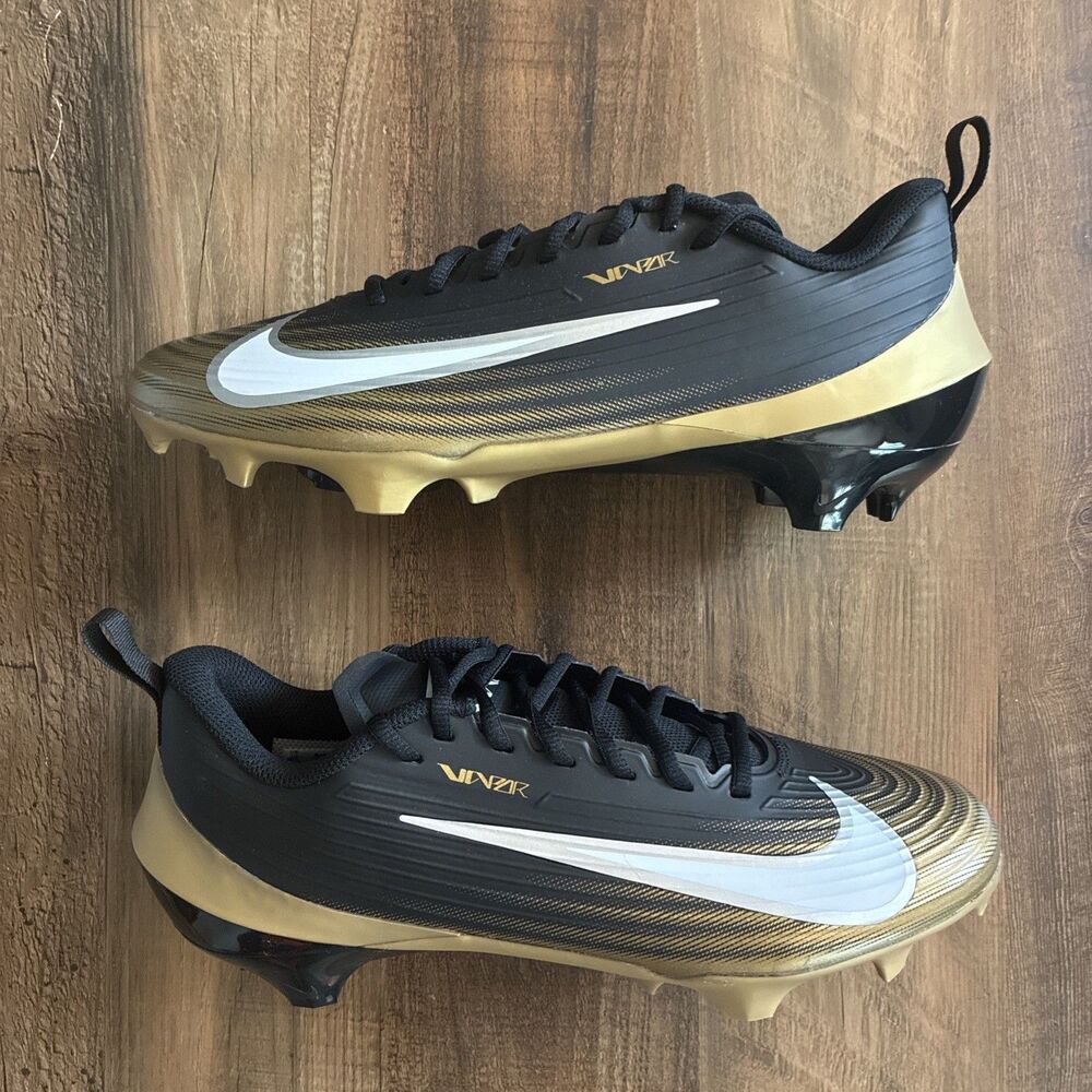 Nike Vapor Speed 3 Black Gold Men Size 10 Football Cleats New FB3303-003